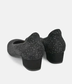 PieSanto Dressy Low Block Suede Heels