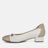 PieSanto Elegant Gold/White Combi Block Heels
