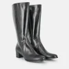 PieSanto Fabulous Black Leather Long Boots