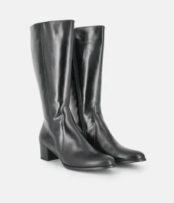 PieSanto Fabulous Black Leather Long Boots