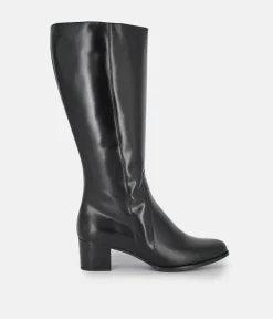 PieSanto Fabulous Black Leather Long Boots