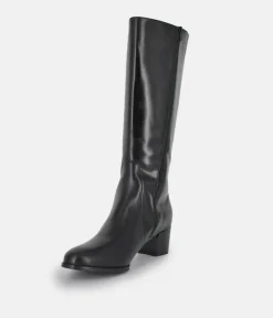 PieSanto Fabulous Black Leather Long Boots