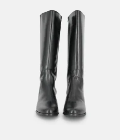 PieSanto Fabulous Black Leather Long Boots