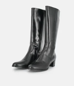 PieSanto Fabulous Black Leather Long Boots