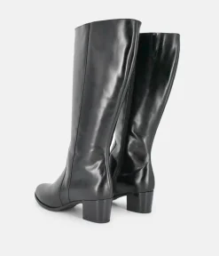 PieSanto Fabulous Black Leather Long Boots