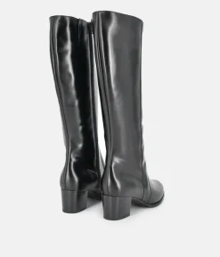 PieSanto Fabulous Black Leather Long Boots
