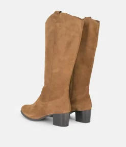 PieSanto Fabulous Brown Suede Long Boots