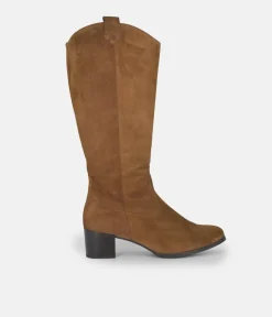 PieSanto Fabulous Brown Suede Long Boots