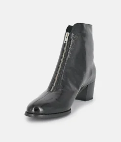 PieSanto Fabulous Front Zip Patent Ankle Boots