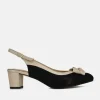 PieSanto Glamourous Block Heel Slingbacks
