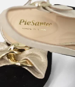 PieSanto Glamourous Block Heel Slingbacks