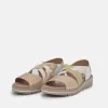 PieSanto Premium Beige Multi Wedge Sandals