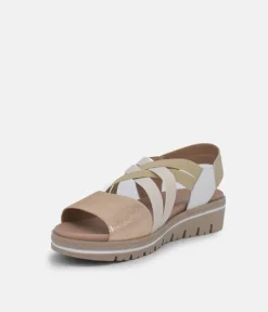 PieSanto Premium Beige Multi Wedge Sandals