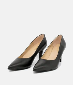 PieSanto Premium Black Leather Heels
