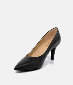 PieSanto Premium Black Leather Heels