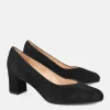 PieSanto Premium Black Suede Block Heels