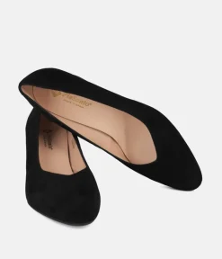 PieSanto Premium Black Suede Block Heels