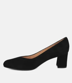 PieSanto Premium Black Suede Block Heels