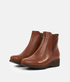 PieSanto Premium Brown Ankle Boots