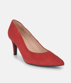 PieSanto Premium Cherry Red Suede Heels