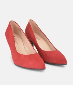 PieSanto Premium Cherry Red Suede Heels