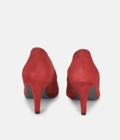 PieSanto Premium Cherry Red Suede Heels