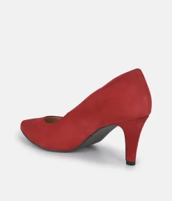 PieSanto Premium Cherry Red Suede Heels