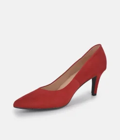 PieSanto Premium Cherry Red Suede Heels