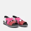 PieSanto Premium Pink Multi Wedge Sandals