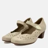 PieSanto Pretty Beige/Gold Mary Jane Style Shoes