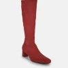 PieSanto Stunning Cherry Suede Long Boots