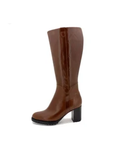 PieSanto Stylish Cognac Long Leather Boots