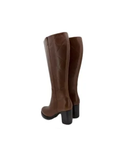 PieSanto Stylish Cognac Long Leather Boots