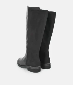 PieSanto Stylish Nappa/Seude Leather Long Boots