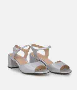 PieSanto Stylish Silver Block Heels