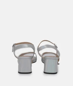 PieSanto Stylish Silver Block Heels