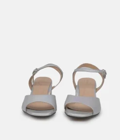 PieSanto Stylish Silver Block Heels