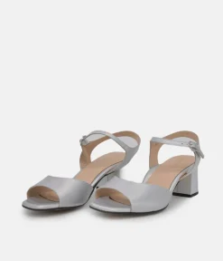 PieSanto Stylish Silver Block Heels