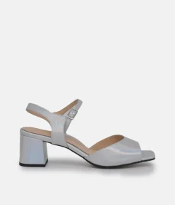 PieSanto Stylish Silver Block Heels