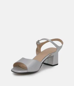 PieSanto Stylish Silver Block Heels