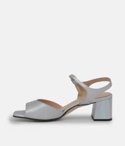 PieSanto Stylish Silver Block Heels