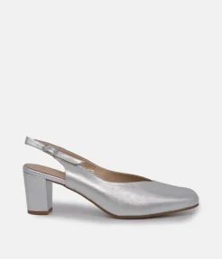 PieSanto Stylish Silver Slingback Heels