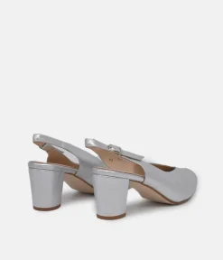 PieSanto Stylish Silver Slingback Heels