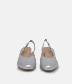 PieSanto Stylish Silver Slingback Heels