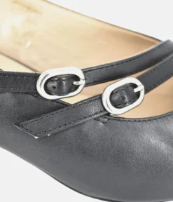 PieSanto Versatile Black Strappy Block Heels