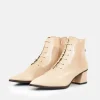 Premium Beige Laced Ankle Boots