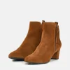 Premium Cognac Suede Ankle Boots