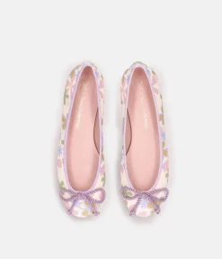 Pretty Ballerina Beautiful Floral Lavendar Ballerinas