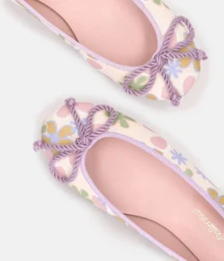 Pretty Ballerina Beautiful Floral Lavendar Ballerinas