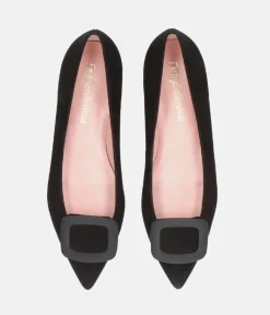 Pretty Ballerina Deluxe Black Suede Flats